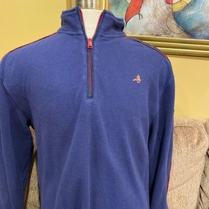 Orvis Qtr Zip Lined Pullover blue XL